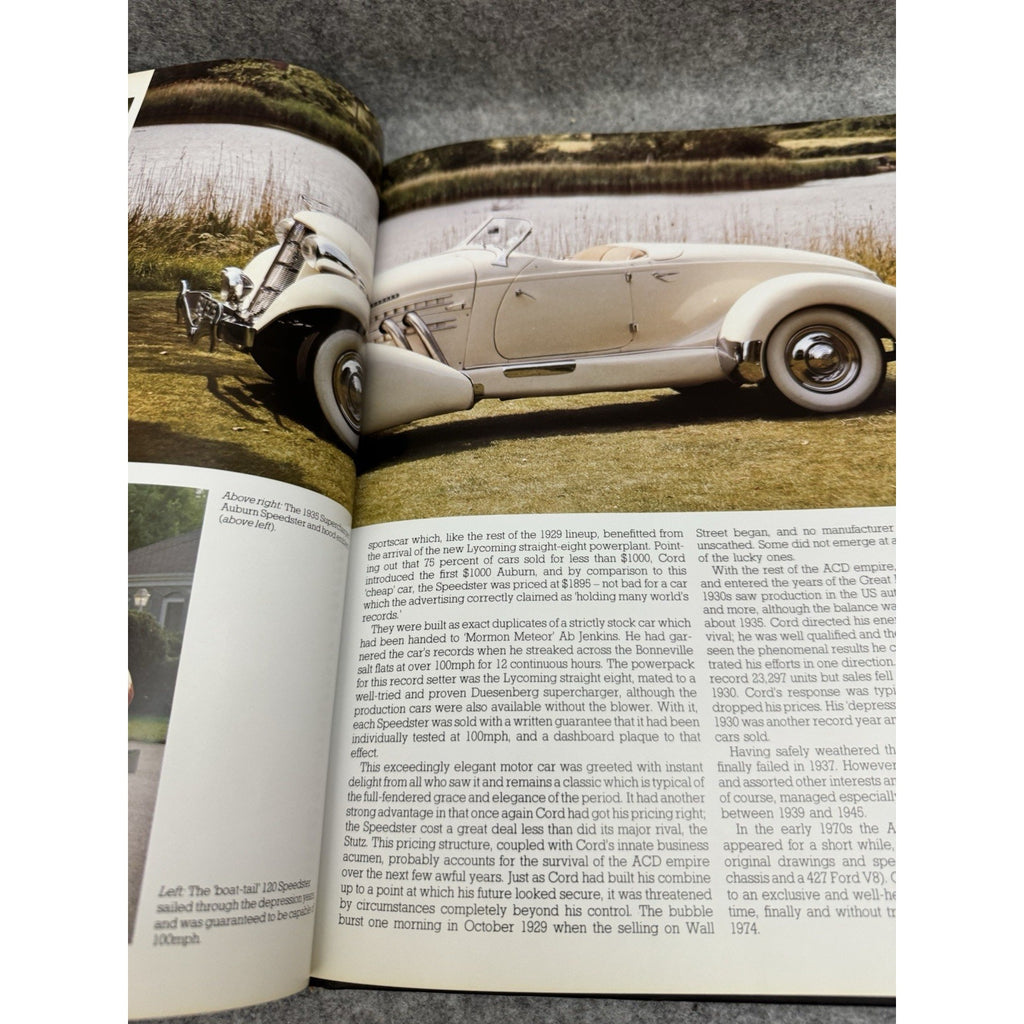Classic American Cars Richard Nichols 1990 Hardcover Color Photo History