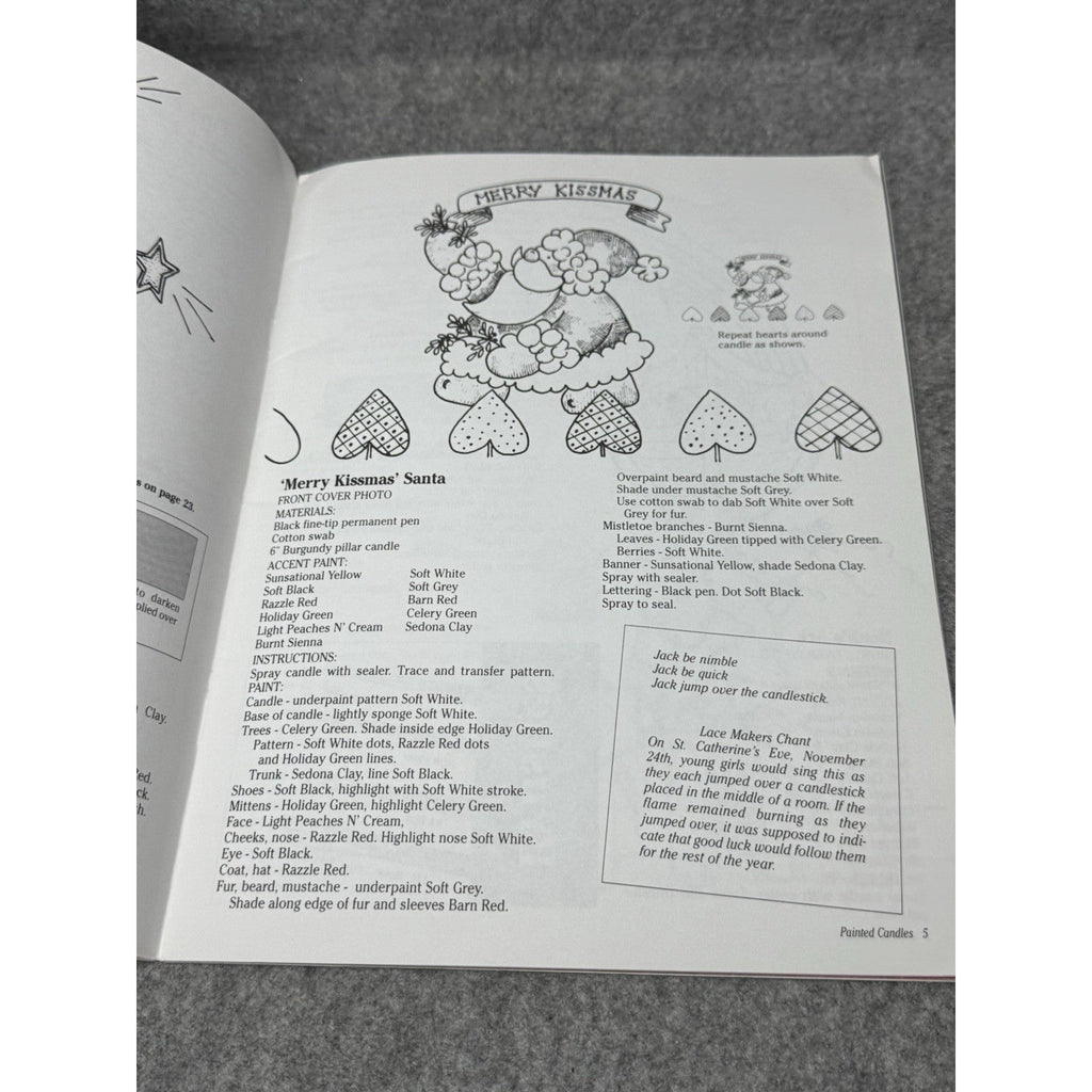 1995 Painted Candles Pam Gregg Julie McGuffee Tole Painting Pattern Book 3149