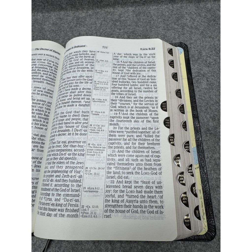 KJV Holy Bible Giant Print Red Letter Thumb Indexed Bonded Leather Nelson 895