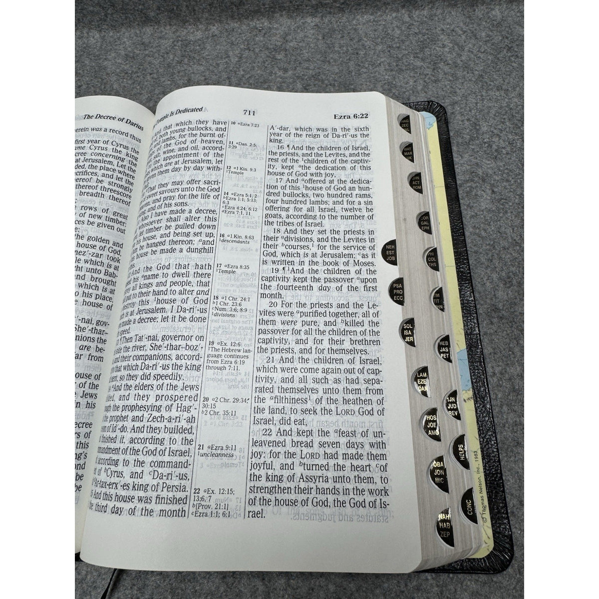 KJV Holy Bible Giant Print Red Letter Thumb Indexed Bonded Leather Nelson 895