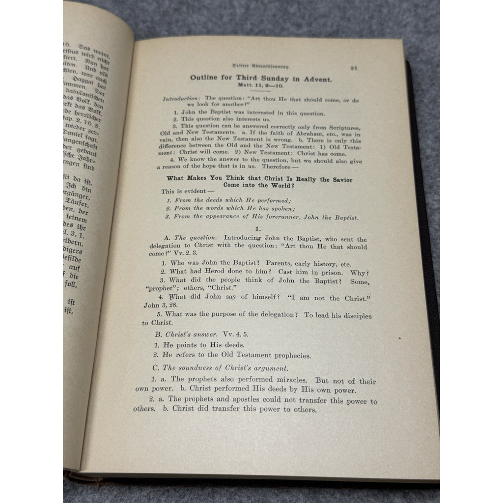 1928 German Gospel Sermons English Outlines Adam Fahling Lutheran Hardcover