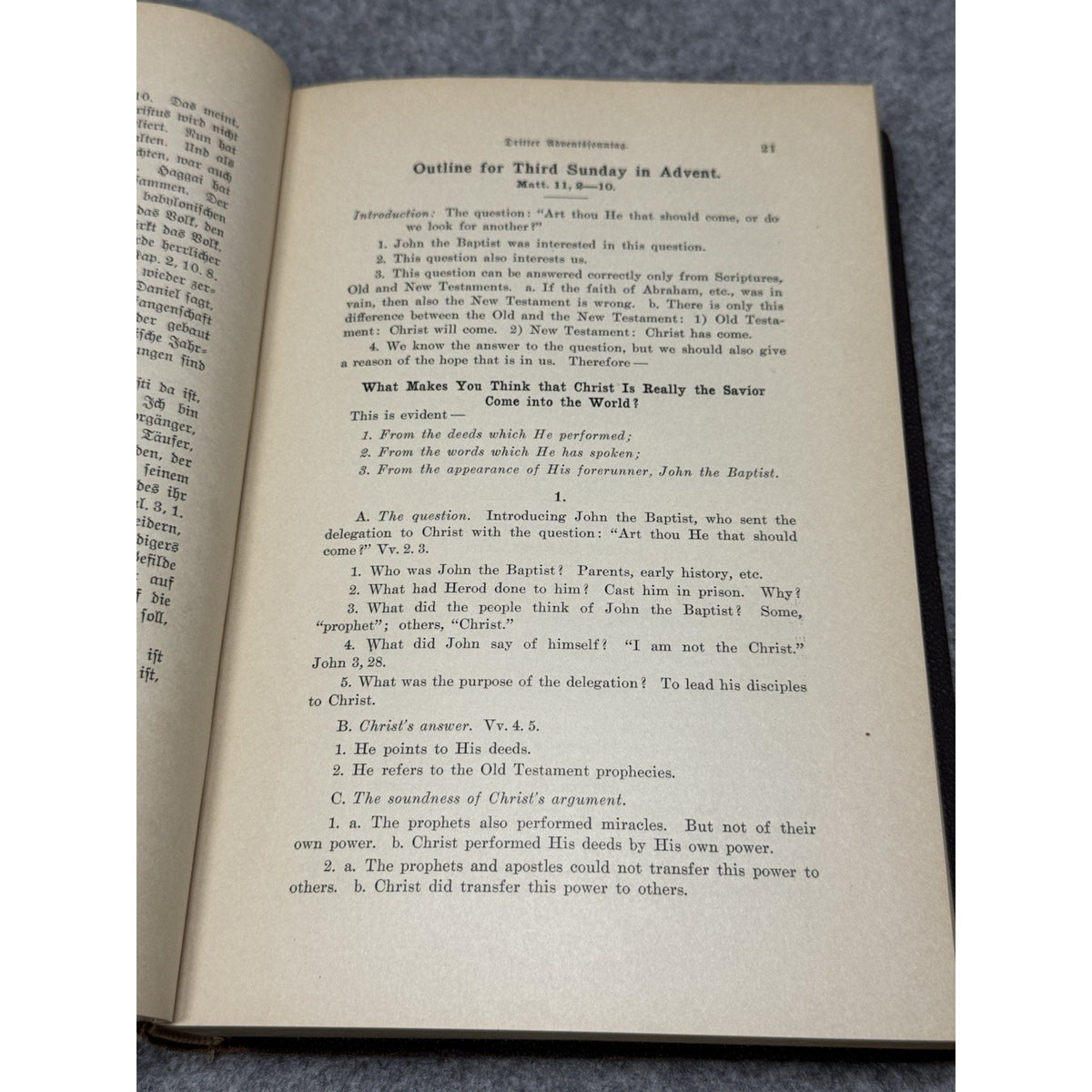 1928 German Gospel Sermons English Outlines Adam Fahling Lutheran Hardcover