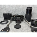 Nikon FG 35mm Camera Lot Series E 50mm 1.8 Quantaray 80-200 SB-15 Untested