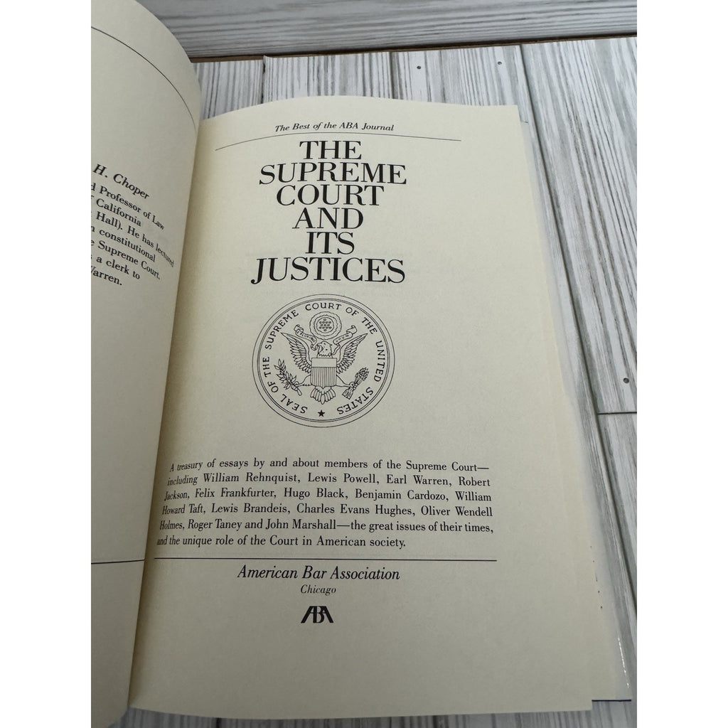 The Supreme Court and Its Justices HC DJ 1987 ABA Journal Essays