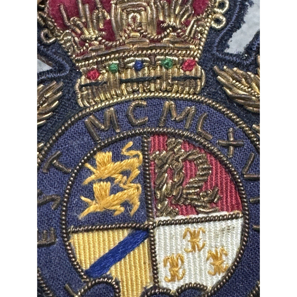Polo RL Bullion Crest Patch Gold Wire Crown Shield Embroidered Blazer Badge