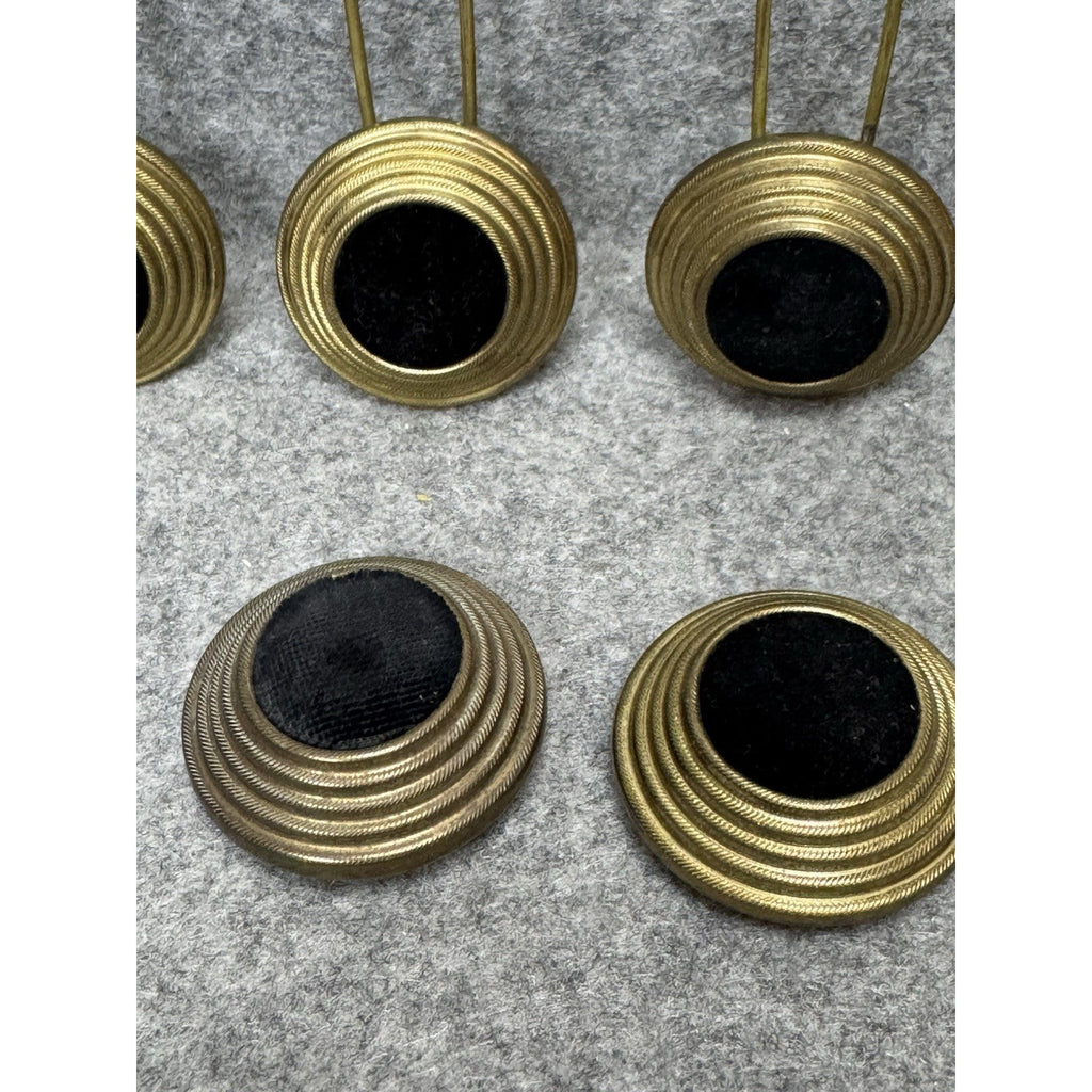 6 Austro-Hungarian NCO Shako Cockades Brass Black Center Military Hat Badge Lot