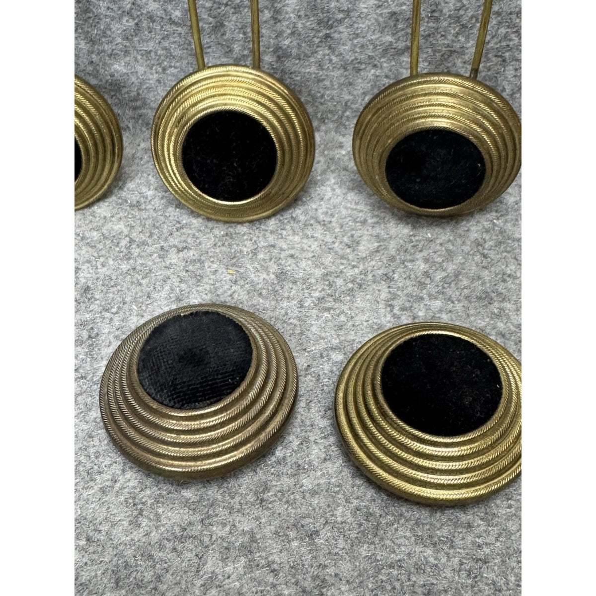 6 Austro-Hungarian NCO Shako Cockades Brass Black Center Military Hat Badge Lot