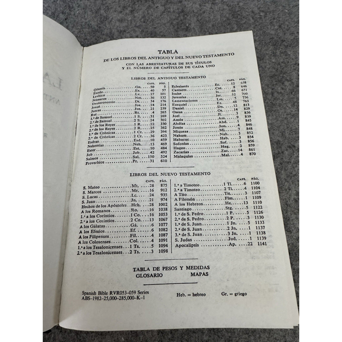 1960 La Santa Biblia Reina Valera RVR60 Sociedad Biblica Americana HC