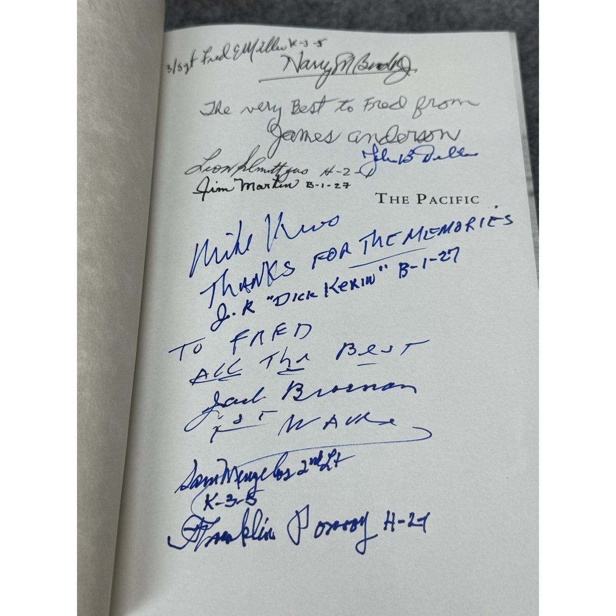 The Pacific Signed 16x Hugh Ambrose HBO Cast R.V. Burgin WWII Marines 1st