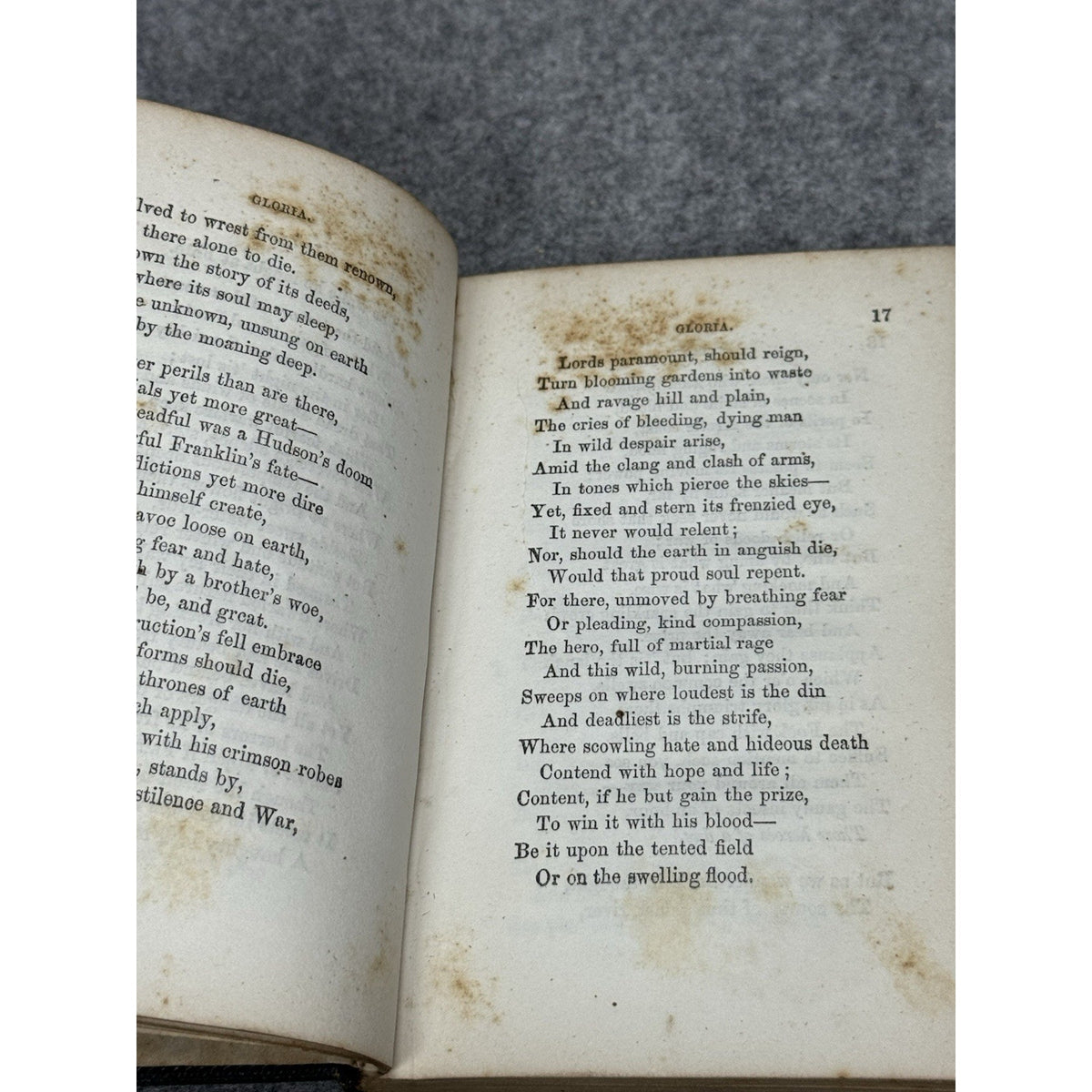 Gloria and Other Poems C.W. Lownsbury 1864 Civil War Michigan Poetry