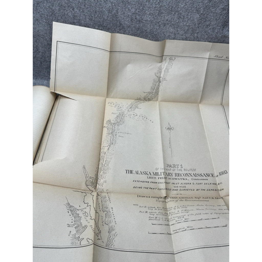 1885 Military Reconnaissance Alaska Schwatka 20 Folding Maps 1st Edition