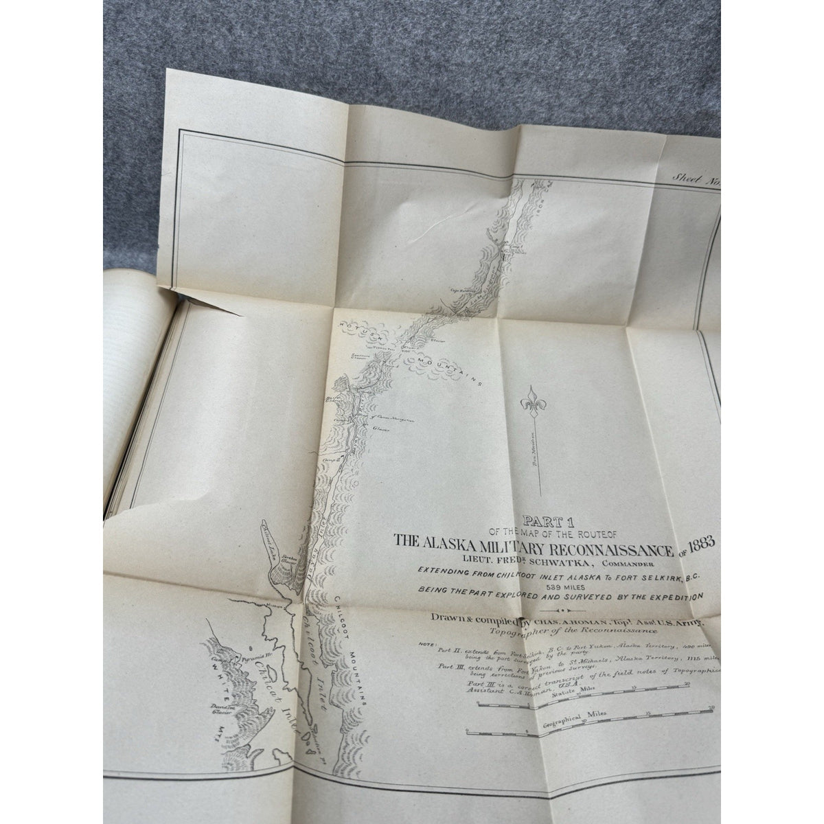 1885 Military Reconnaissance Alaska Schwatka 20 Folding Maps 1st Edition