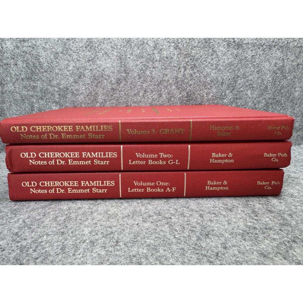 1987-88 Rare Old Cherokee Families Emmet Starr 3 Vol Genealogy Set