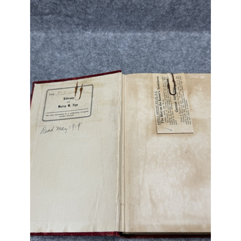 1915 Studies of the Great War Newell Dwight Hillis Hardcover Revell