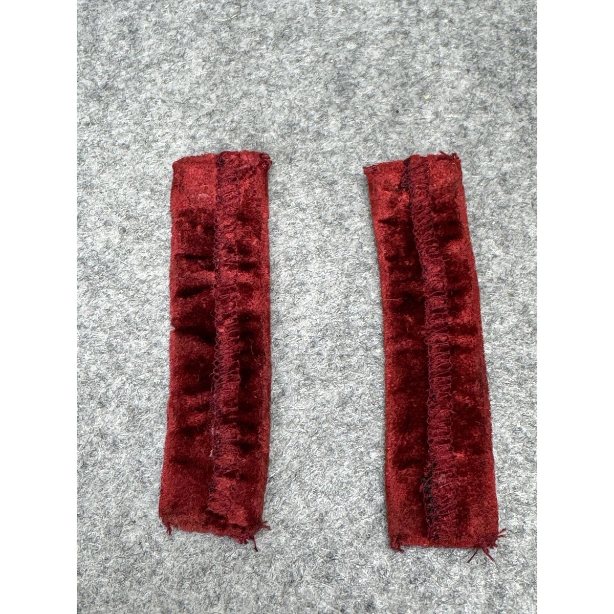 French Medical Officer Bullion Epaulette Holders Pair Red Velvet Shoulder Straps
