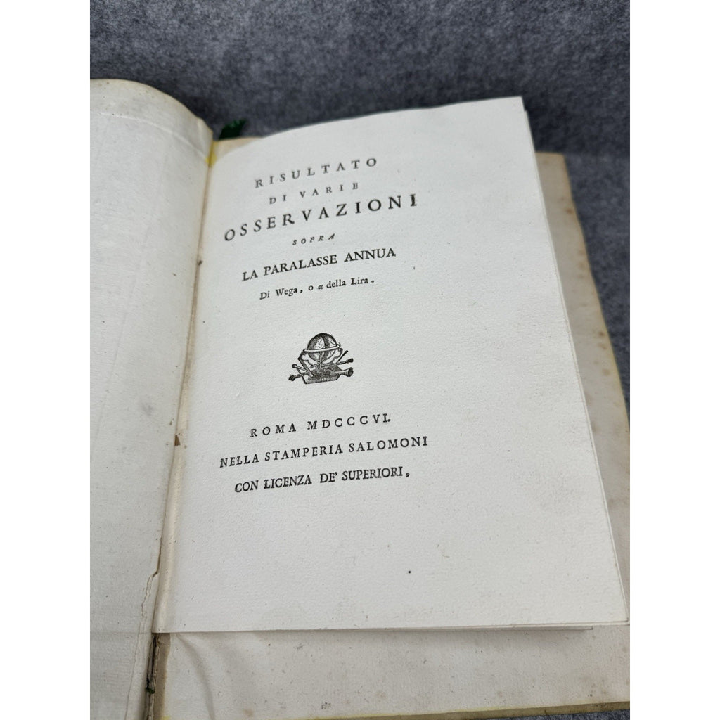 1806 Opuscoli Astronomici Calandrelli Vega Parallax Vellum Engraved Plates