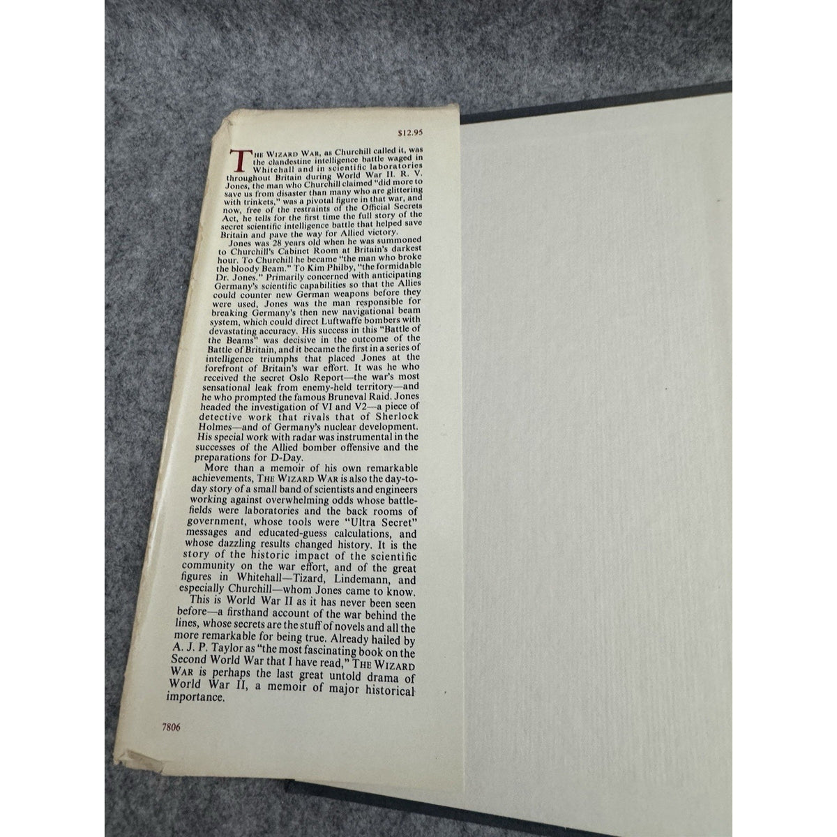 The Wizard War British Scientific Intelligence 1939-1945 R.V. Jones HC 1978