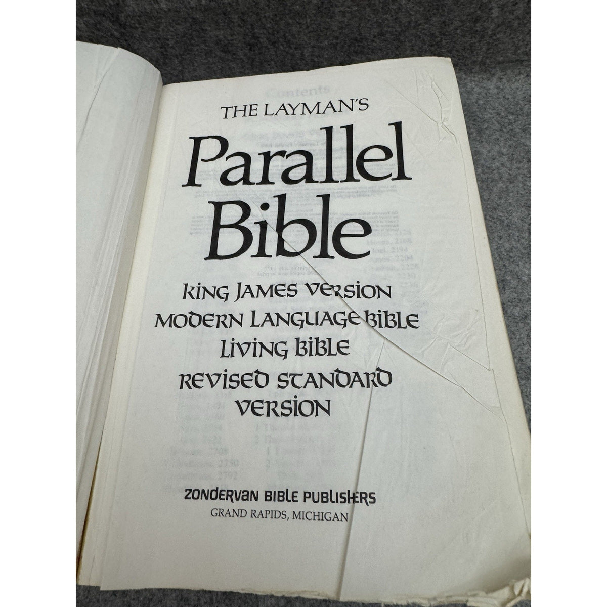 Layman’s Parallel Bible 1977 KJV RSV Living Modern Language PB