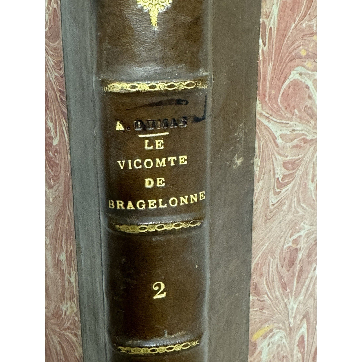 Alexandre Dumas Le Vicomte de Bragelonne Vol 2 Antique French Leather