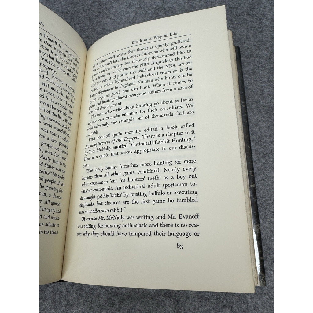 1970 Death as a Way of Life Roger Caras First Edition Hunting Hardcover DJ