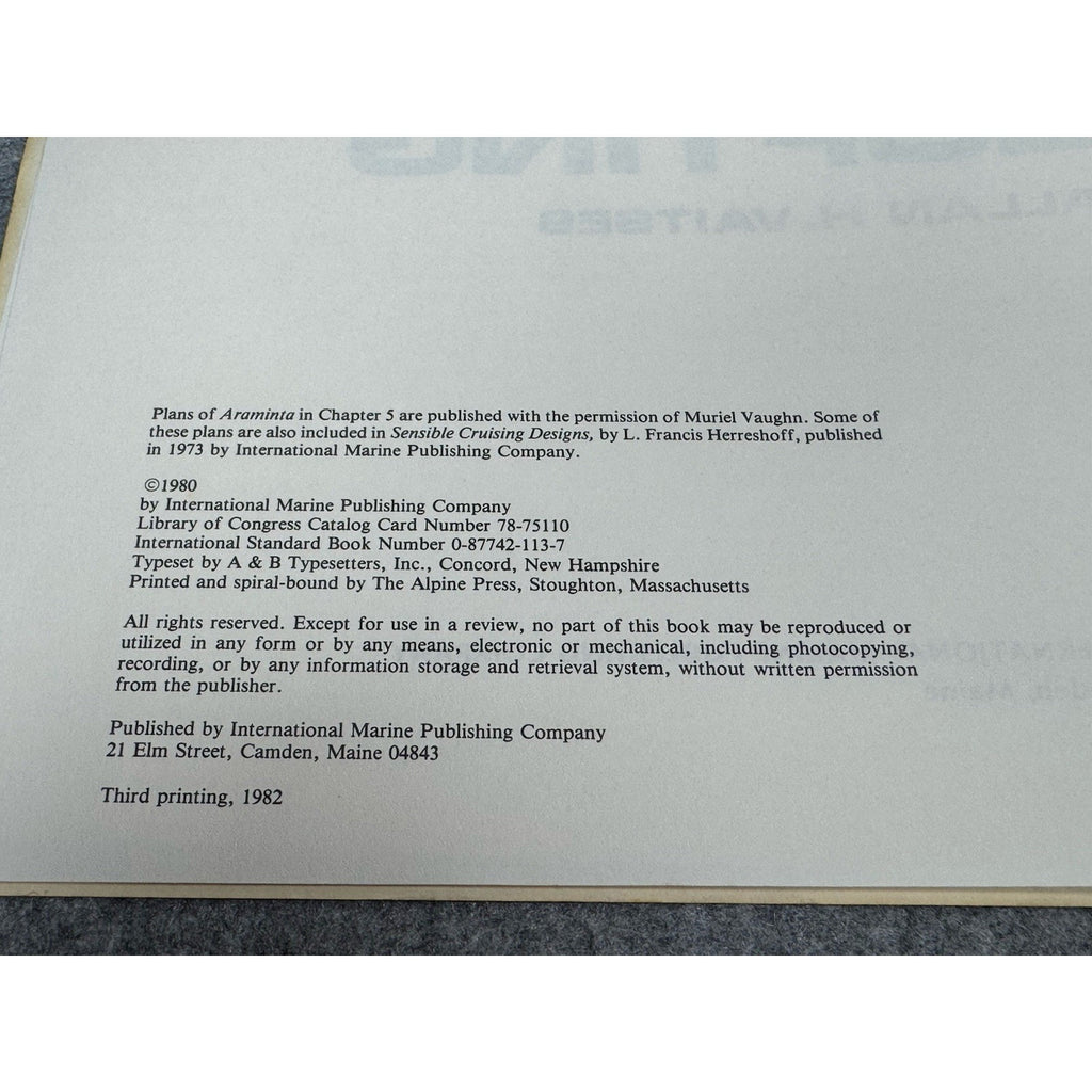 Lofting Allan H. Vaitses Boatbuilding Marine Design Spiral Bound 1982