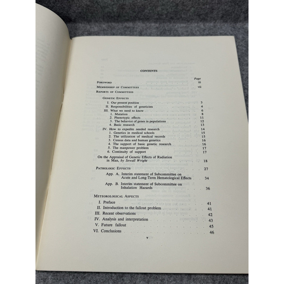 1960 Biological Effects Atomic Radiation Nuclear Fallout Genetics NAS Report