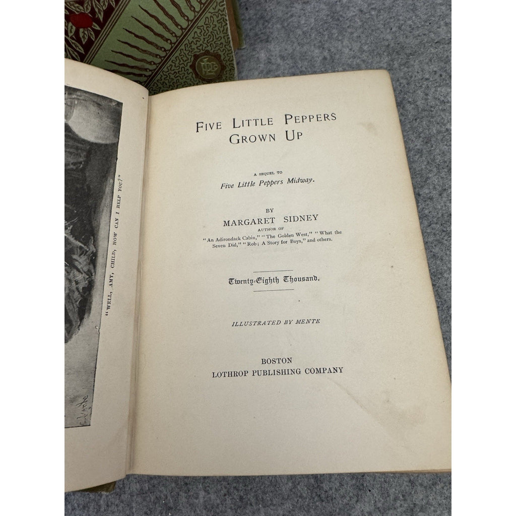 3 Antique Five Little Peppers Books Margaret Sidney 1890s Decorative HC Lot