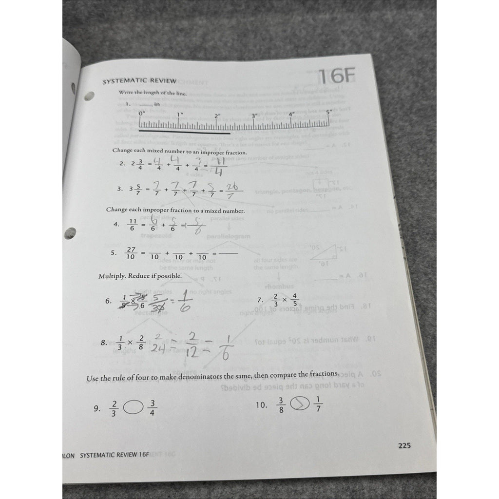 Epsilon Student Workbook : Fractions by Math-U-See (2013, Trade Paperback) USED