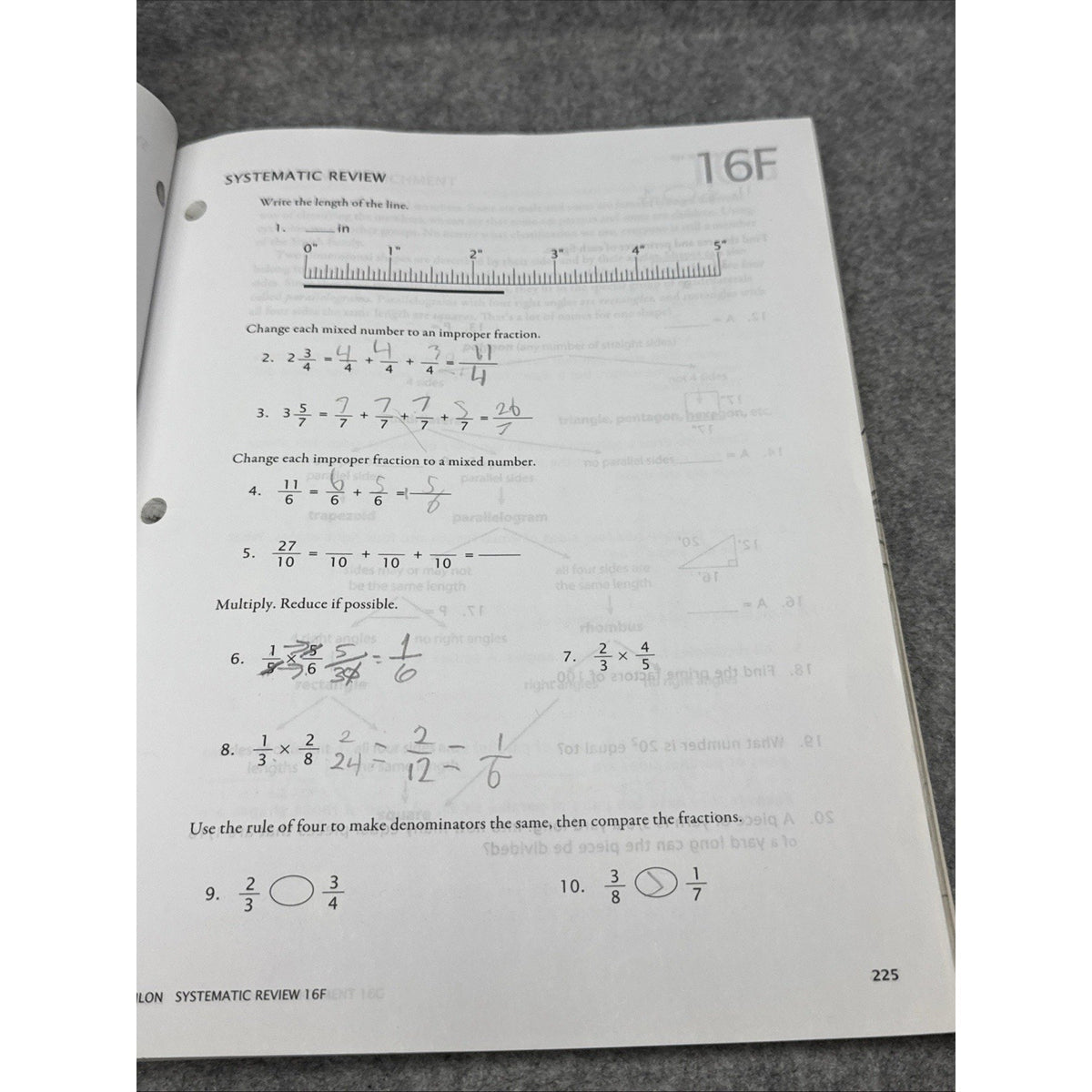 Epsilon Student Workbook : Fractions by Math-U-See (2013, Trade Paperback) USED
