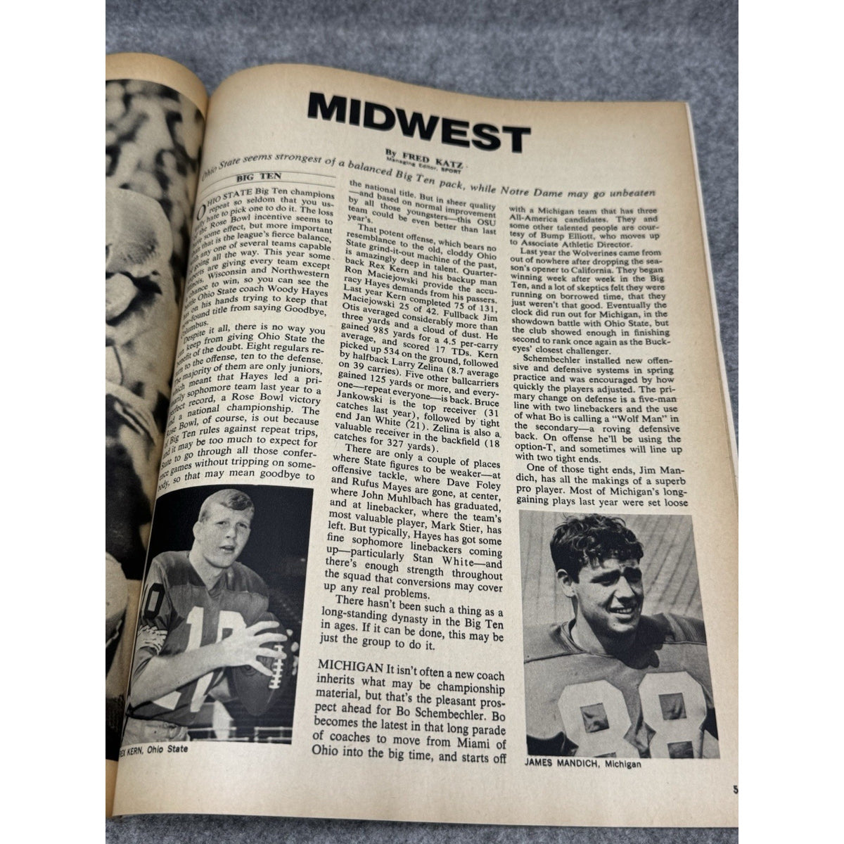 1969 Inside Football Magazine Vince Lombardi Sonny Jurgensen Redskins NFL AFL