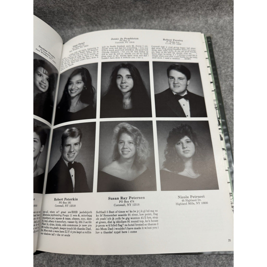 1992 Cornwall Central High School Dragon Yearbook Cornwall NY Hardcover