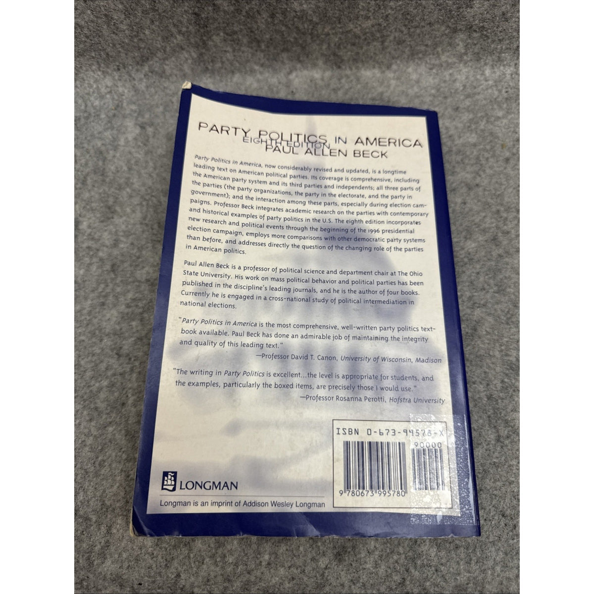 Party Politics in America by Paul A. Beck (1997, Trade Paperback)