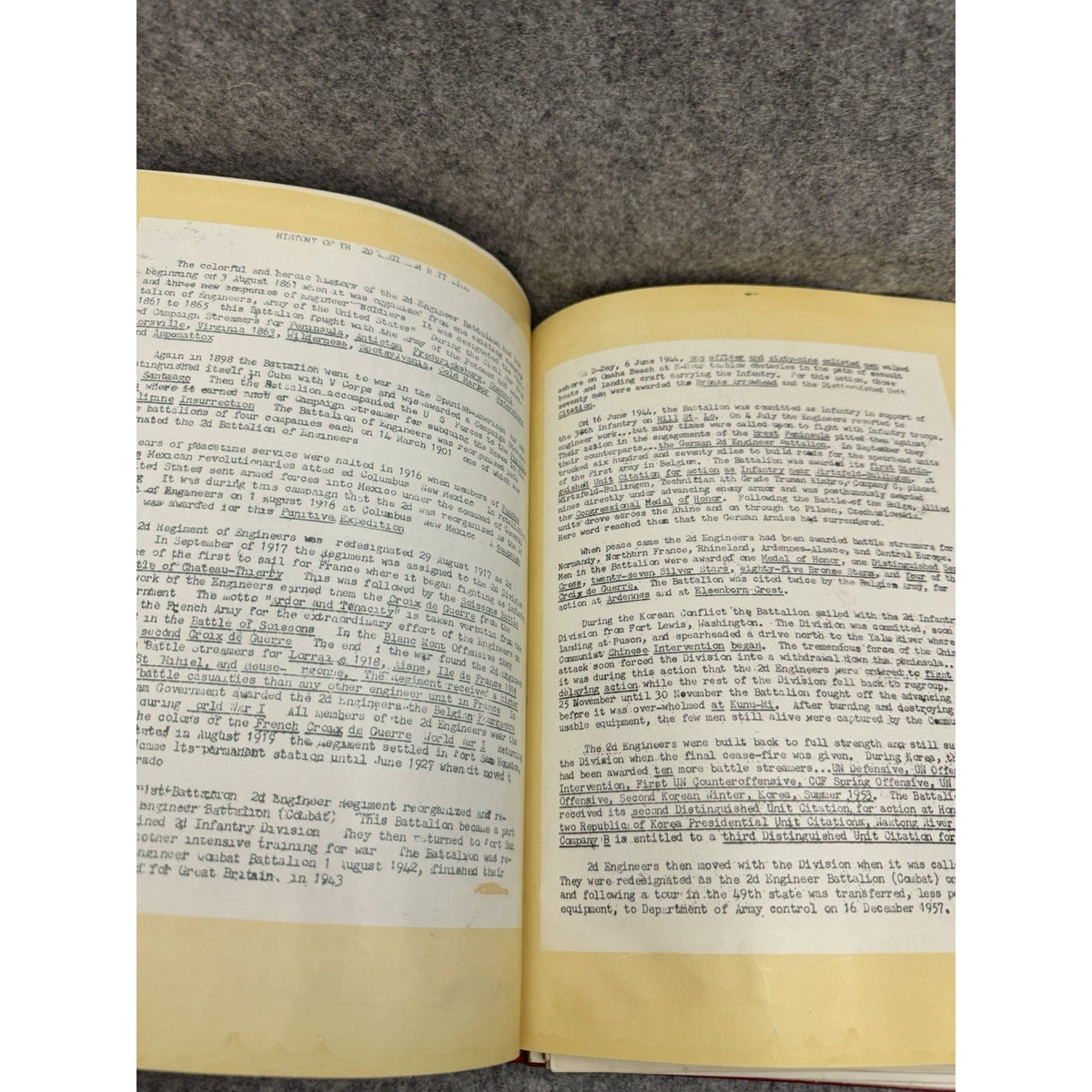1969 2nd Engineer Battalion Korea Yearbook 2nd Infantry Division Camp Peterson