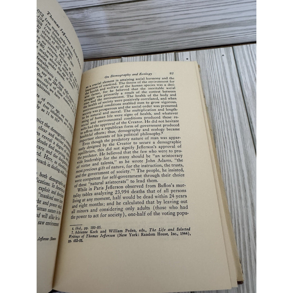 Thomas Jefferson as Social Scientist Benson 1971 HC w/ DJ Fairleigh Dickinson