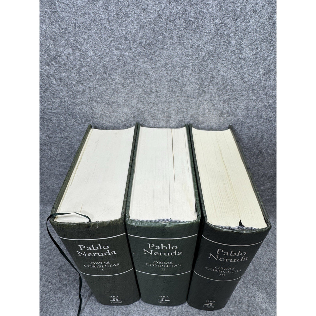 Pablo Neruda Obras Completas Complete 3 Volume HC Set RBA Instituto Cervantes