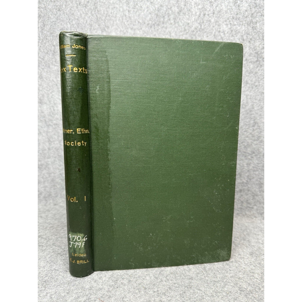 1907 Fox Texts William Jones Franz Boas Meskwaki Native American Language