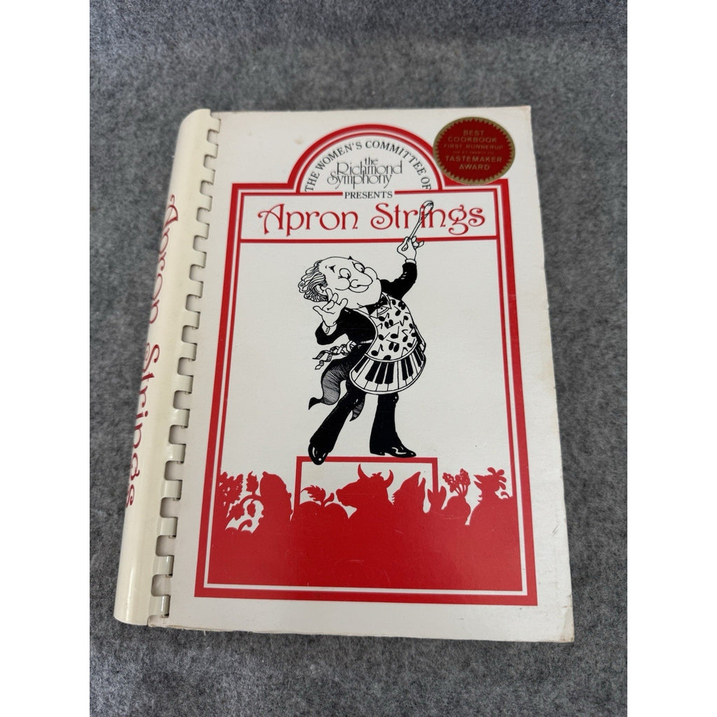 Apron Strings Richmond Symphony Cookbook 1983 Virginia Comb Bound