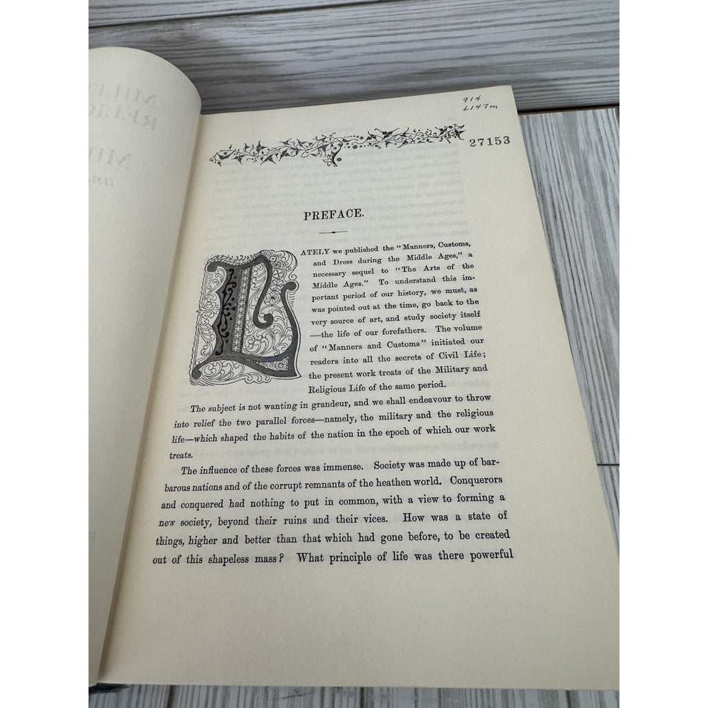 Military Religious Life Middle Ages Lacroix 1964 HC Illustrated Ungar