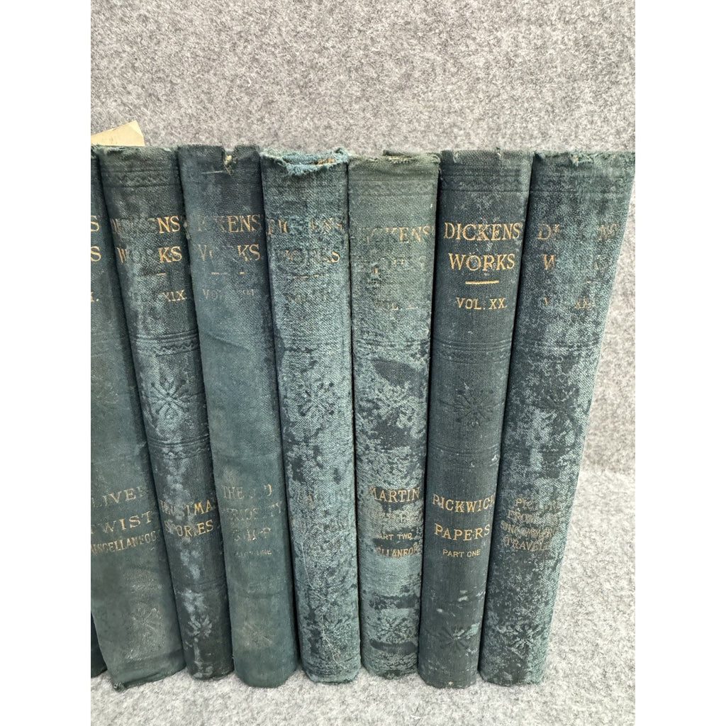15 Vol Charles Dickens Works Peter Fenelon Collier Antique Hardcover Set