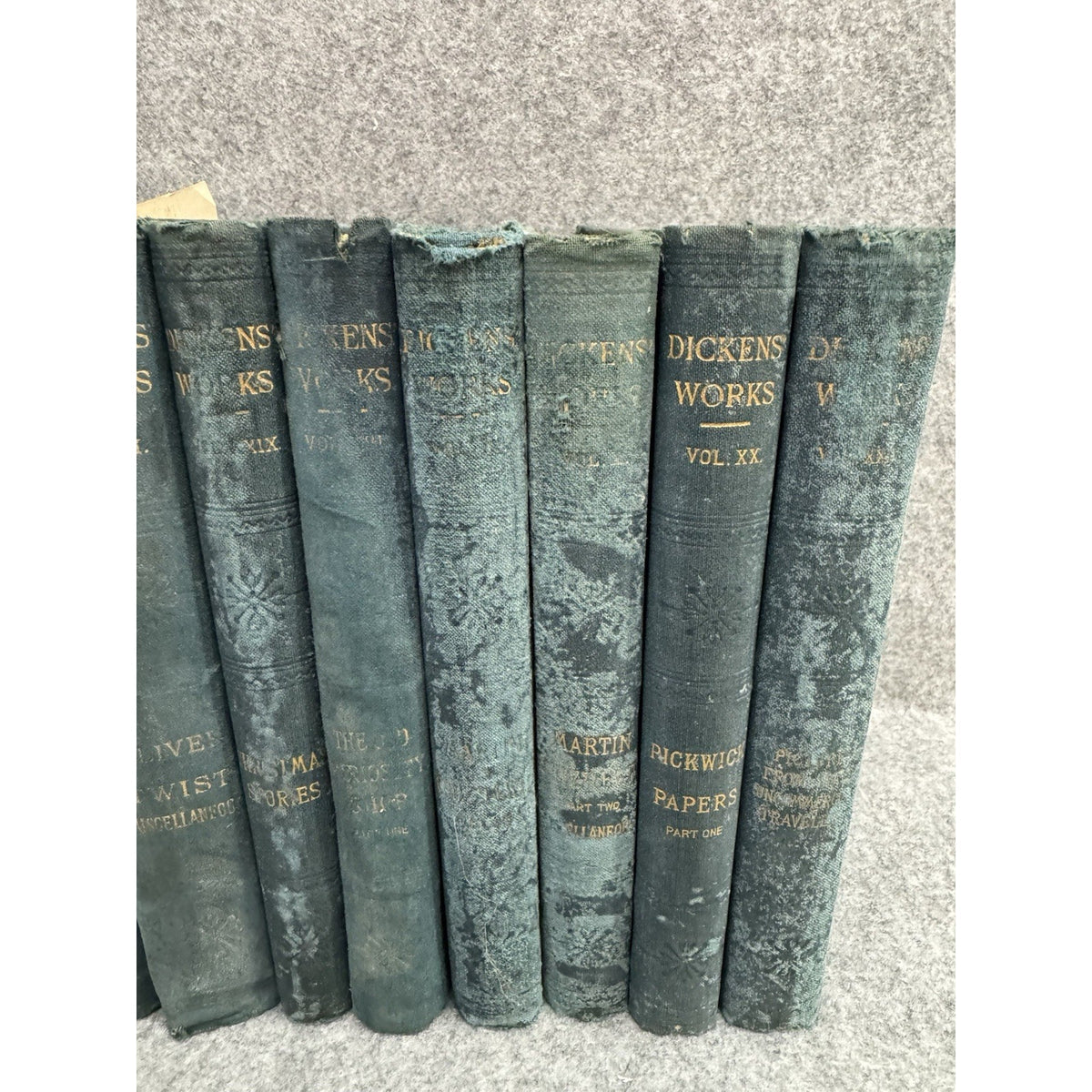 15 Vol Charles Dickens Works Peter Fenelon Collier Antique Hardcover Set