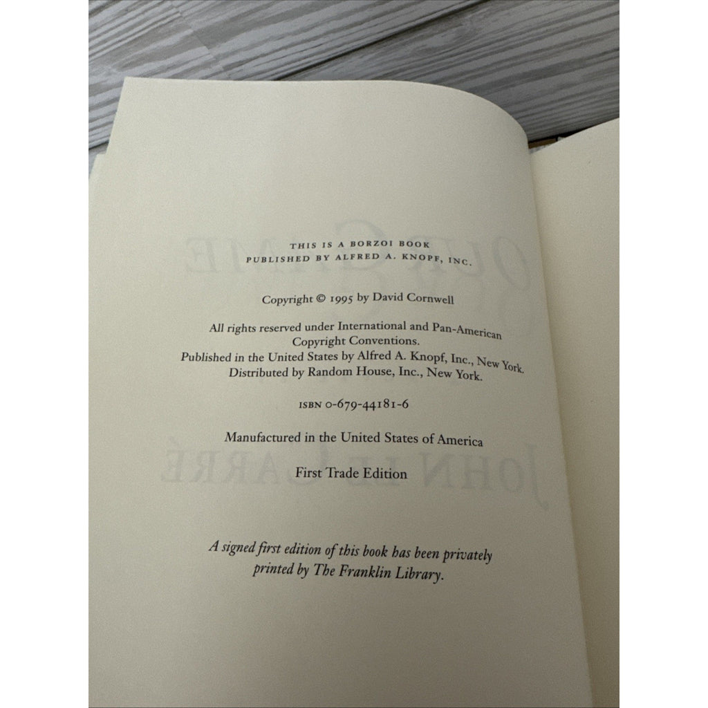 Our Game by John Le Carre - 1995 Hardcovet HC 1st First Trade Edition