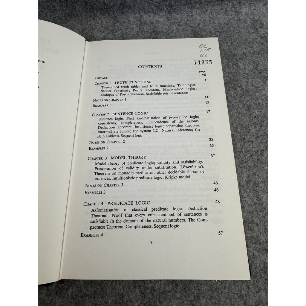 1971 Development of Mathematical Logic R L Goodstein HC Springer