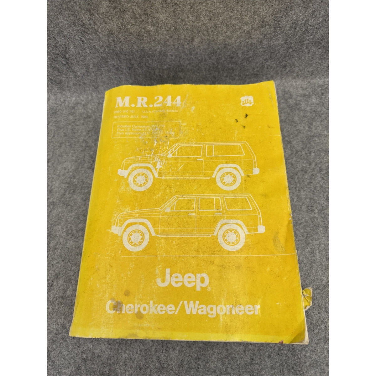1985 Jeep Cherokee/Wagoneer Workshop Manual - M.R.244 Mechanical