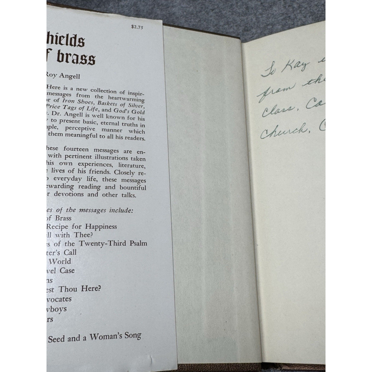 Shields of Brass C. Roy Angell 1965 Second Printing Christian Sermons Broadman