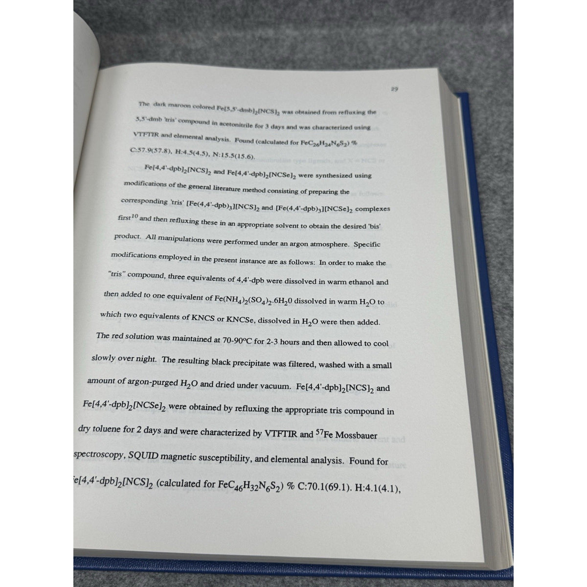 Deborah Figg Signed PhD Dissertation Iron Spin-State Chemistry Rutgers LIESST