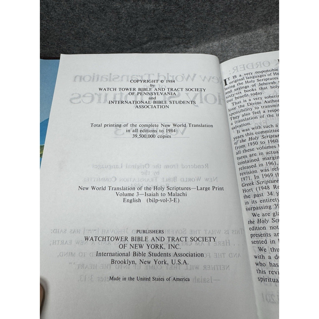 1984 New World Translation Bible Lot Reference & Large Print Vols 2 3 JW