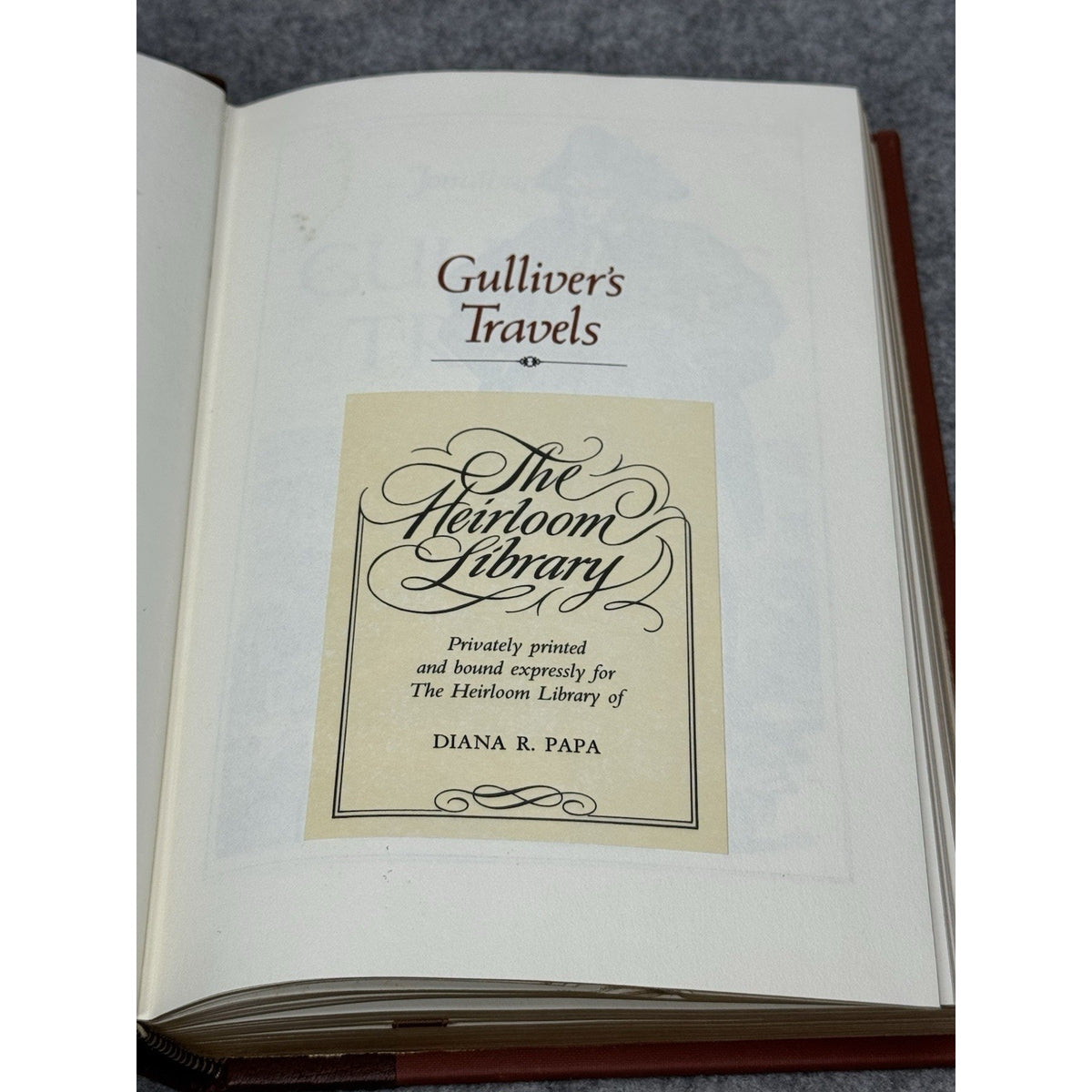 Gulliver’s Travels Jonathan Swift Franklin Library 1979 Gilt Illustrated HC