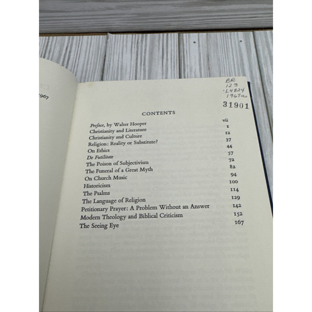 Christian Reflections by C.S. Lewis / 1967 Hardcover / Eerdmans