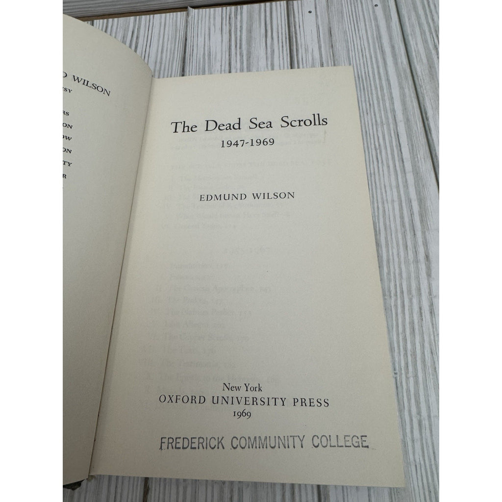 The Dead Sea Scrolls 1947-1969 Edmund Wilson 1969 HC Oxford