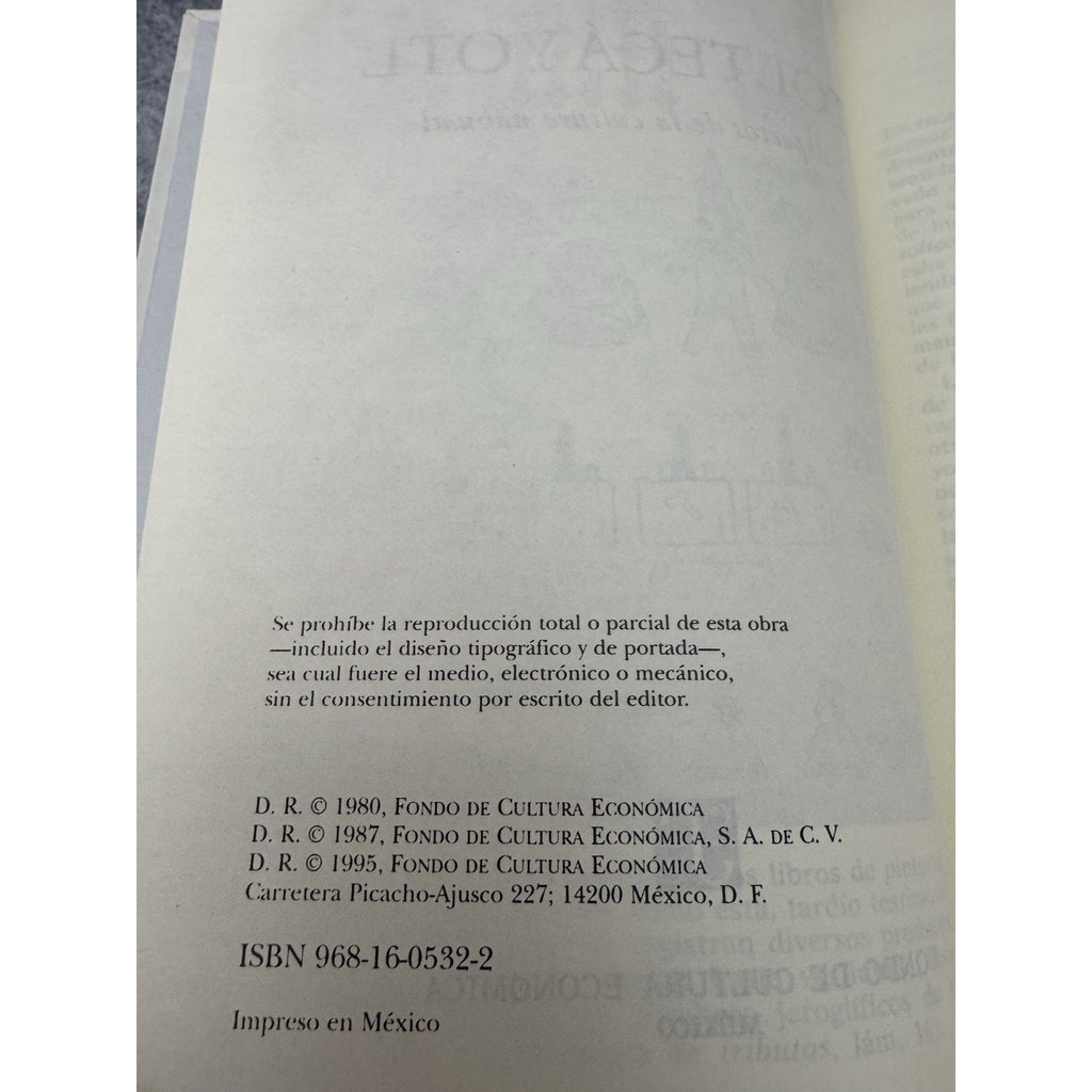 Miguel León-Portilla Toltecáyotl Aspectos de la Cultura Náhuatl HC 1995
